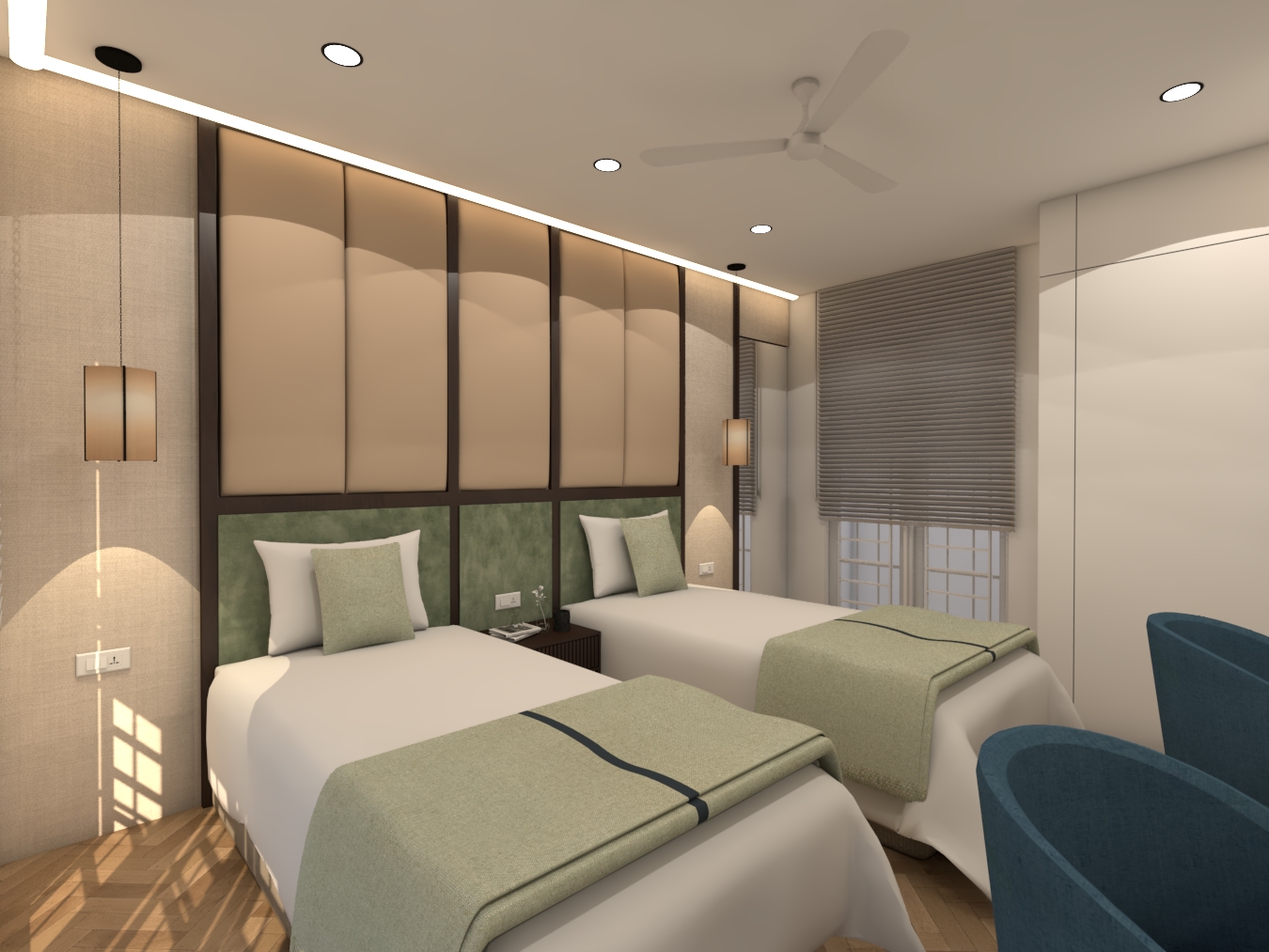 Architect's impression of a student cottage on twin-sharing basis (Photo 1)