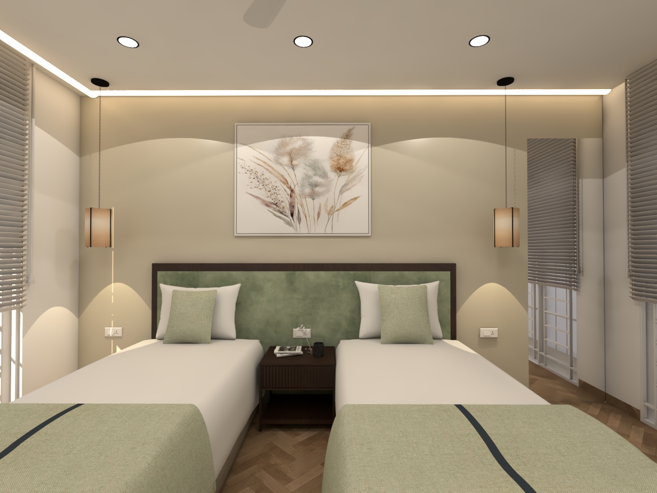 Architect's impression of a student cottage on twin-sharing basis (Photo 2)