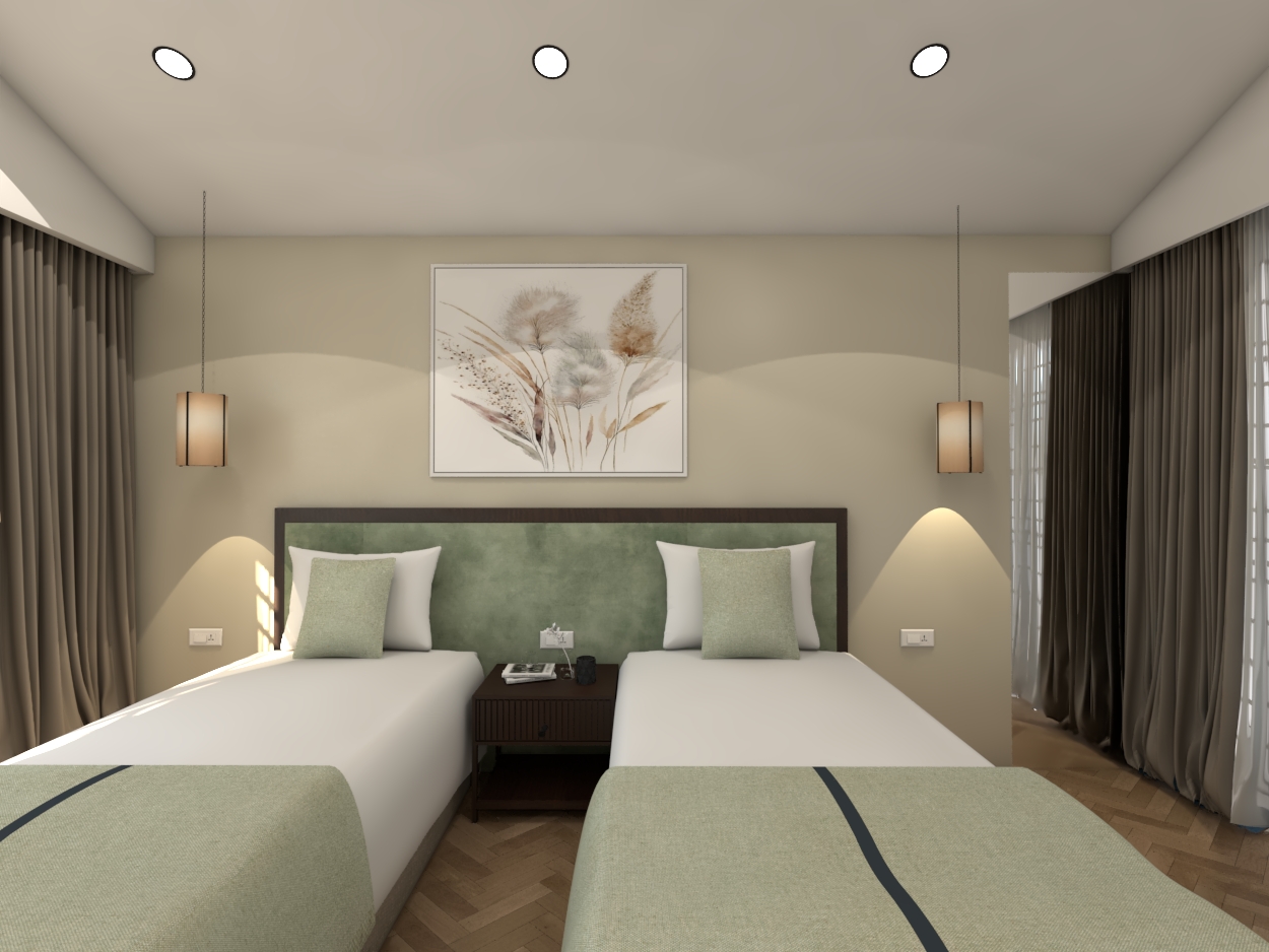 Architect's impression of a student cottage on twin-sharing basis (Photo 4)